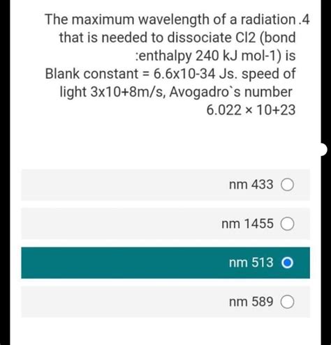 Answered: The maximum wavelength of a radiation… | bartleby