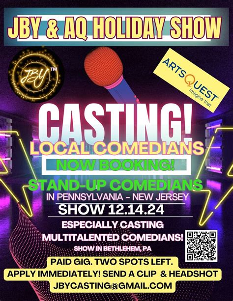 Casting Comedian/Actor - Dec. 14th Show @ ArtsQuest Apply Today ...