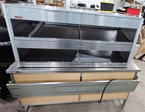 2-Shelf Heated Holding Cabinet mounted to Table with Drop-Down Shelf ...