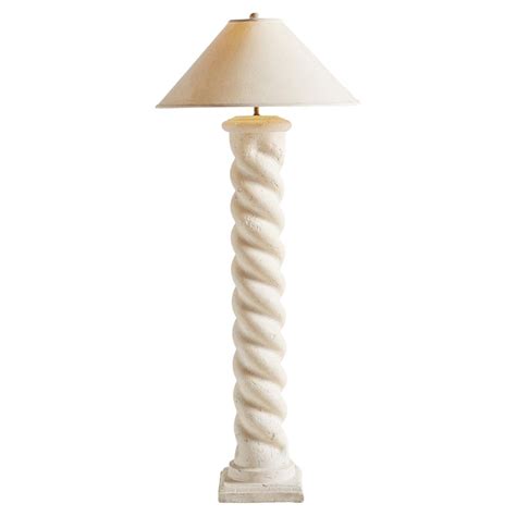 White Plaster Twist Floor Lamp at 1stDibs