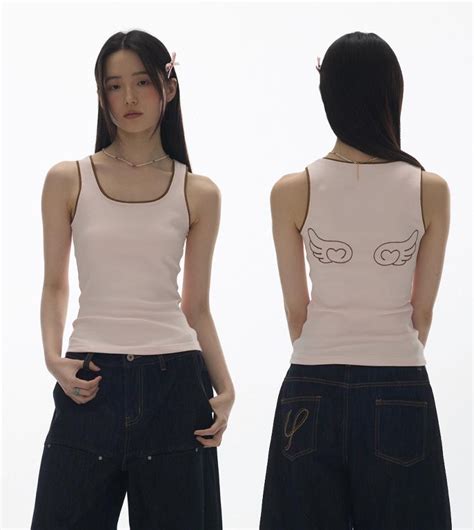 [YAWHAT] lace U-vest – Uncut-Trends