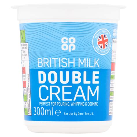 Co-op British Milk Double Cream 300ml | Co-op delivery