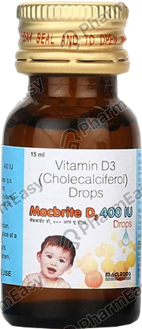 Macbrite D3 400 IU/ML Oral Drop (15): Uses, Side Effects, Price ...
