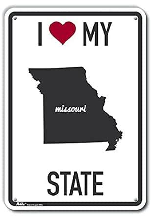 PetKa Signs and Graphics PKAS-0228-NA_10x14"I Heart My State Missouri ...