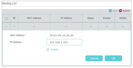 How to configure IP&MAC Binding with TP-Link Wireless Dual Band 4G LTE ...
