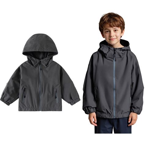 Boys Windbreaker Jacket for Kids Lightweight Coat Outdoor Casual ...
