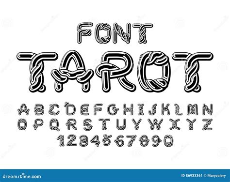 Tarot Font. Traditional Ancient Manuscripts Celtic Alphabet. Nor ...