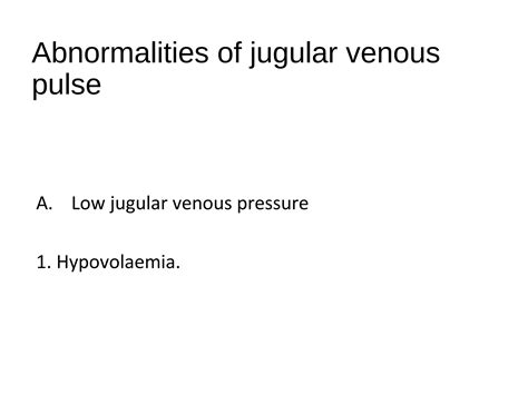 Jugular Venous Pressure (JVP) Jugular Venous Pulse | PPT