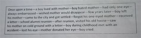 Using these hints write a story in 150-200 words and give a suitable ...