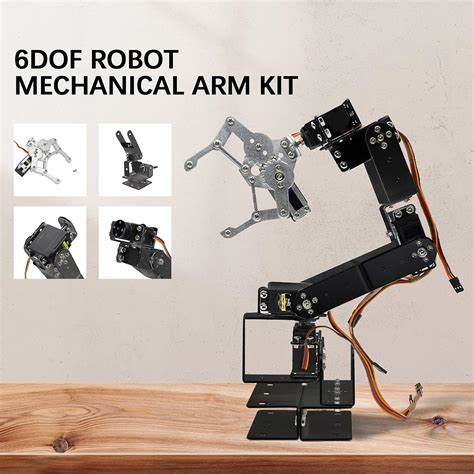 diymore Robotic Arm Kit ROT3U 6DOF Aluminium India | Ubuy