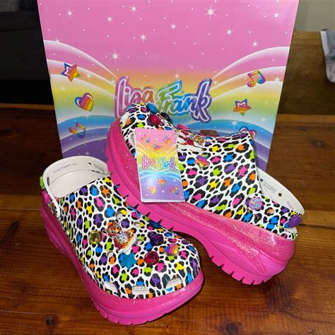 Crocs x Lisa Frank Mega Crush Clogs | Purple crocs, Platform crocs ...