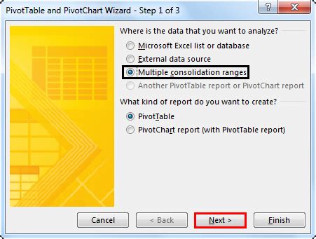 Pivot Table Using Multiple Sheets 的图像结果