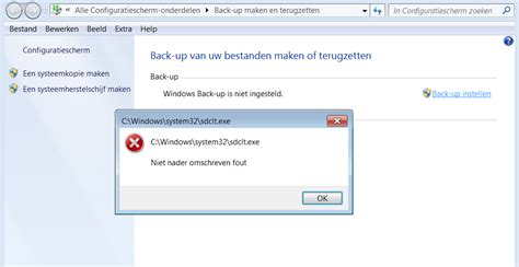 Windows 7 back-up. Domein back-up geen rechten, of foutmldng - Windows ...