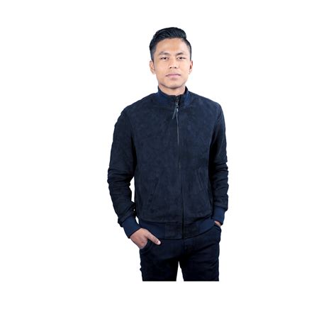 Shop Blue Depp Mens Bomber Jacket online at Hidesign. Explore a wide ...