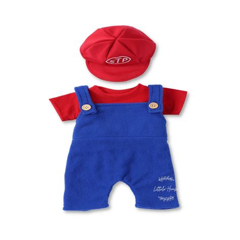 Shop Ay Dungaree With Cap Utfit 084 3M Red Lue - Exclusive Newborn Pho