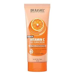 DR.RASHEL Vitamin C Sunscreen SPF 40 PA+++ Gel Ultra Hydrating Protects ...