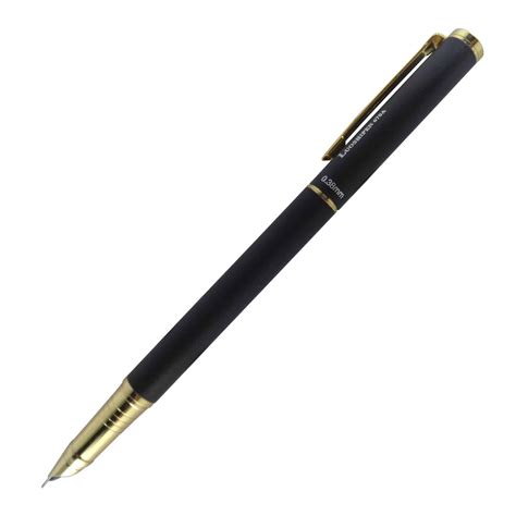 Luoshi Model: 15107 Black mat finish body with golden clip fine tip cap ...