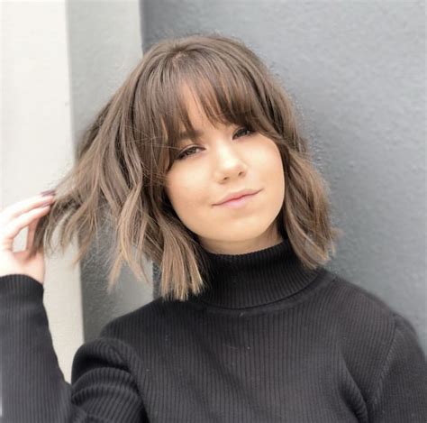 Brunette Bob and Bangs | Hair cuts, Fine hair bangs, Pixie haircut fine ...