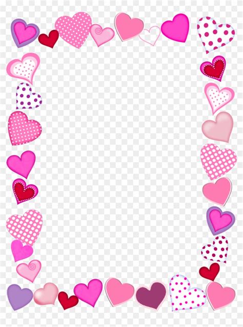 Hearts Border Clip Art Heart Borders Free Vector In - Heart Border ...