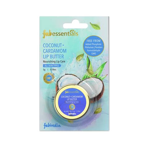 Buy FABESSENTIALS COCONUT CARDAMON LIP BUTTER 5 GM Online & Get Upto 60 ...