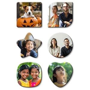 Buy Five Kraft Customized Photo Fridge Sticker Magnets (Set of 6 ...