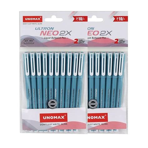 UNOMAX Ultron Neo 2x Ball Pen Pack of 20 (20 Blue) | Elevate Your ...