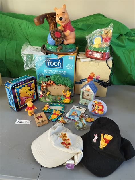Assortment of Winnie the Pooh Collectibles - Photo Frames, Desk Phone ...