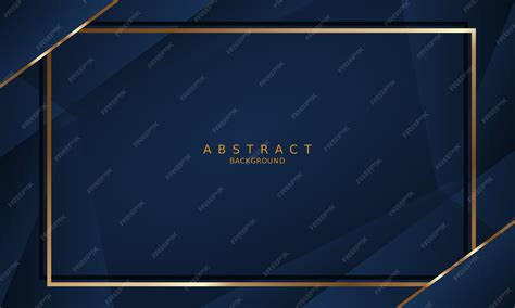 Premium Vector | Dark blue luxury premium background and gold line.