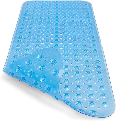 Buy Lifekrafts Anti-Slip Shower Mat for Bathroom Floor Transparent Blue ...
