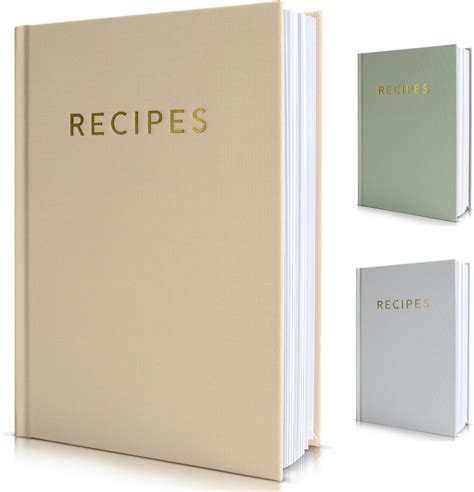 Amazon.com: ZICOTO Aesthetic Blank Recipe Book with Waterproof Cover ...