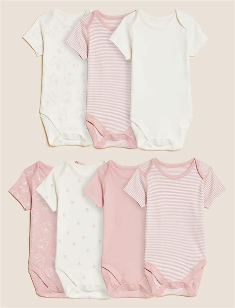 Buy 7pk Pure Cotton Bodysuits at Marks & Spencer