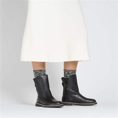 Uppsala Shearling Leather in Color Black | BIRKENSTOCK US