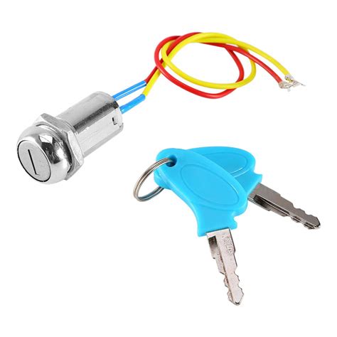 Buy 2 Wire Key Ignition Switch locking Keys Lock For Electric Scooter ...