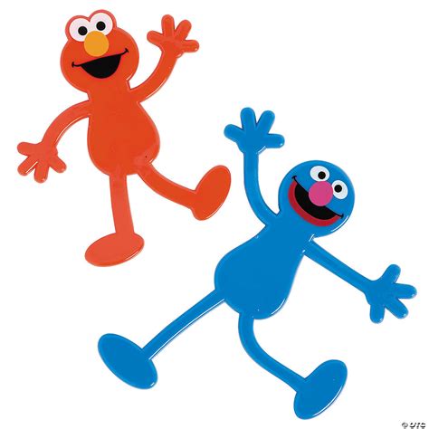 4 1/4" x 4 1/2" Sesame Street® Elmo & Grover Bendables - 12 Pc ...