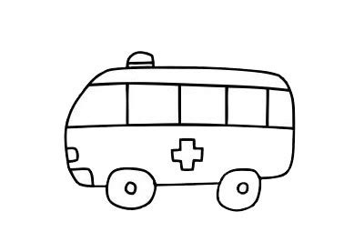 救护车怎么画简单又漂亮四年级 救护车简笔画步骤图片,图片,简笔画-学笔画