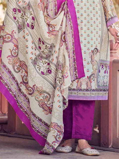 Belliza Pakistani Print Unstitched Cotton Suit Dress Material for Ladi ...