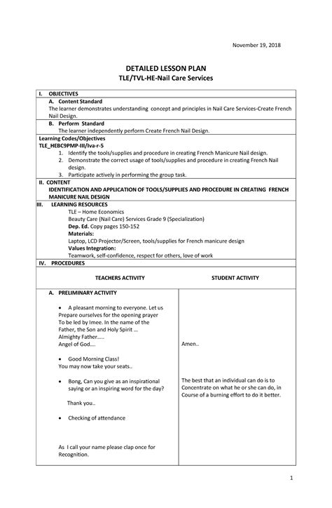 SEMI- Detailed Lesson PLAN in technology livelihood education or ...