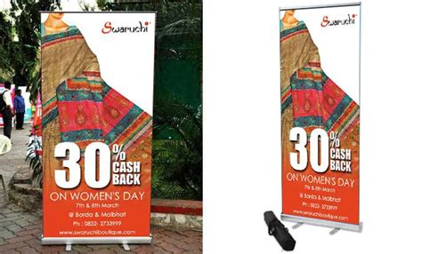 Swaruchi Sari Standee Design for Women's Day | Results-Driven ...