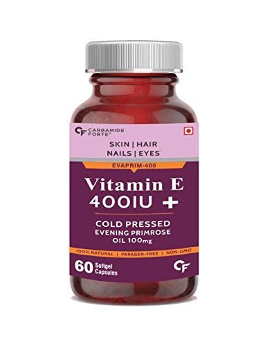 CF Vitamin E 400 IU & Evening Primrose Oil 100mg Capsules for Skin ...