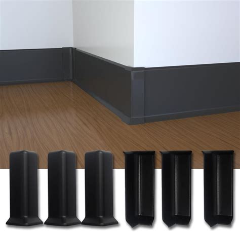 COUKIU Self Adhesive Baseboard Corner Blocks, 4inch(Width)3 Inner + 3 ...