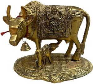 Robin Export Company Metal Decorative Figurine Kamdhneu Cow And Calf ...