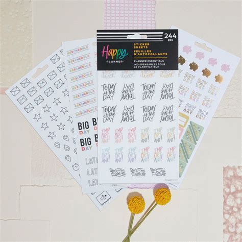 Planner Essentials - 5 Sticker Sheets – Happy Planner