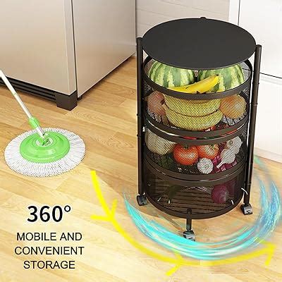 KNVSS 3 Tier Mobile Rolling Utility Cart, Slim Storage India | Ubuy