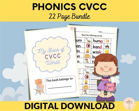 Kindergarten Phonics Worksheets, CVCC Phonics, Initial Reading Support Printouts, Word Tracing ...