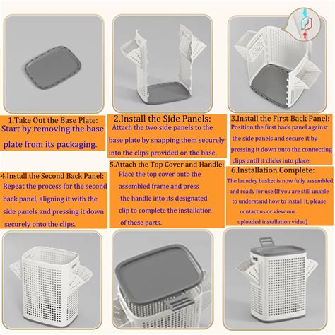 70L Rolling Laundry Hamper with Lid – Large Plastic Basket with Wheels ...