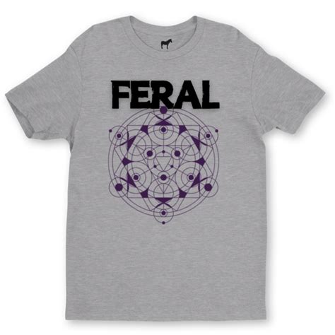 FERAL Tshirt Gray by Wander Wild | T-shirts | Sticker Mule India