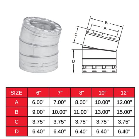 6TGGA15 - 6" Temp Guard Chimney Pipe - 15 Degree Angle - toolsprosupply