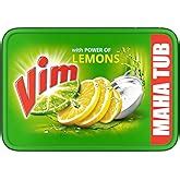 Vim Dishwash Bar Lemon Tub, With Power Of 100 Lemon, Fastest On Burnt ...