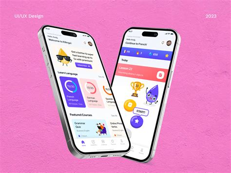 Language Learning App UI Design 的图像结果