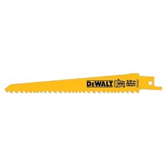 DEWALT DW4847 6-Inch 5/8 TPI Taper Back Bi-Metal Reciprocati : Amazon ...